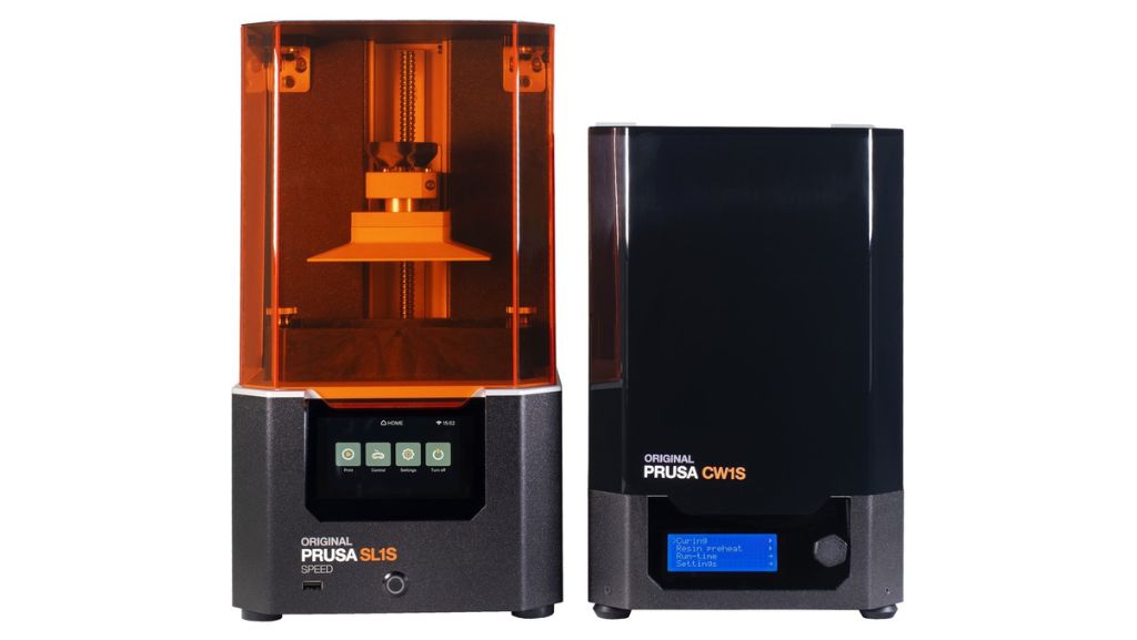 באנדל מדפסת תלת מימד Prusa SL1S SPEED + מכונת הקשחה ושטיפה Prusa CW1S